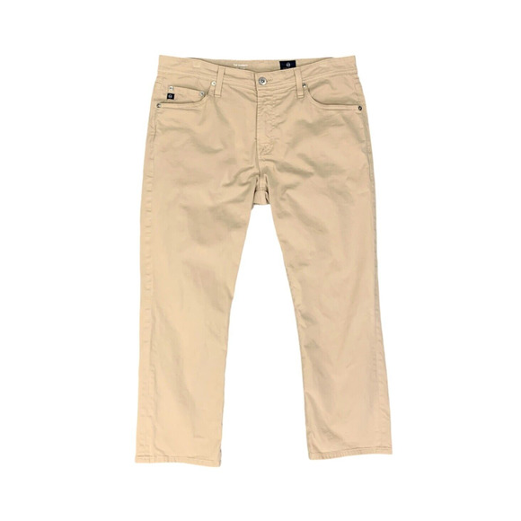 Adriano Goldschmied Pants Mens 33 Beige The Everett Slim Straight Cropped *READ - Picture 1 of 14